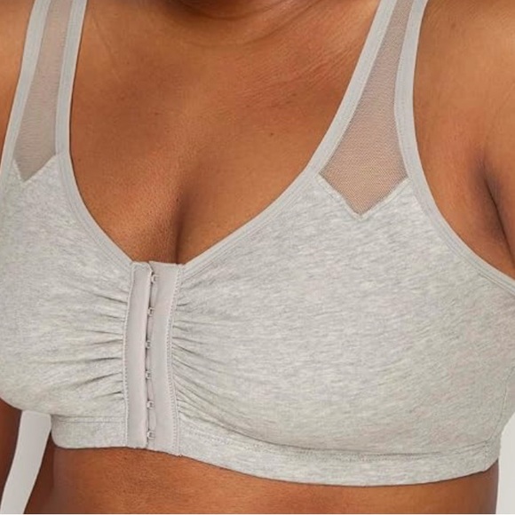 14. NWT 2 pack Fruit of The Loom Front Close Sports Bra W/ Mesh Strap - Picture 3 of 4